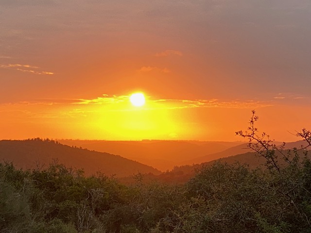 Sunset at kariega game reserve